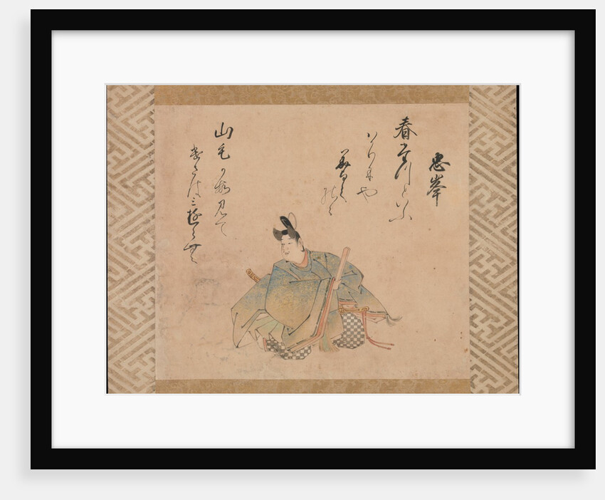 The Poet Mibu no Tadamine, from a set of album leaves…, early 17th century by Iwasa Matabei