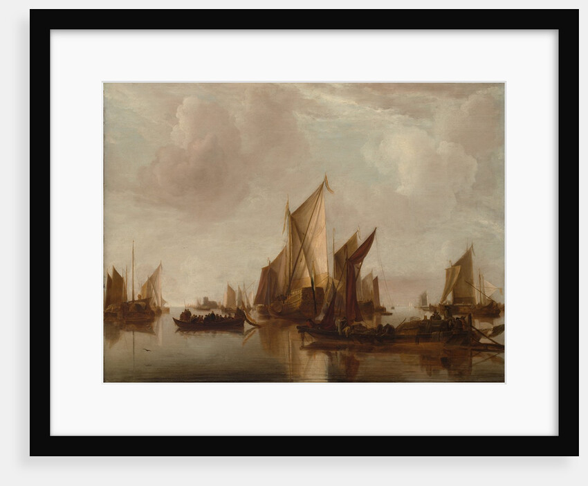 A State Yacht and Other Craft in Calm Water, ca. 1660 by Jan van de Cappelle