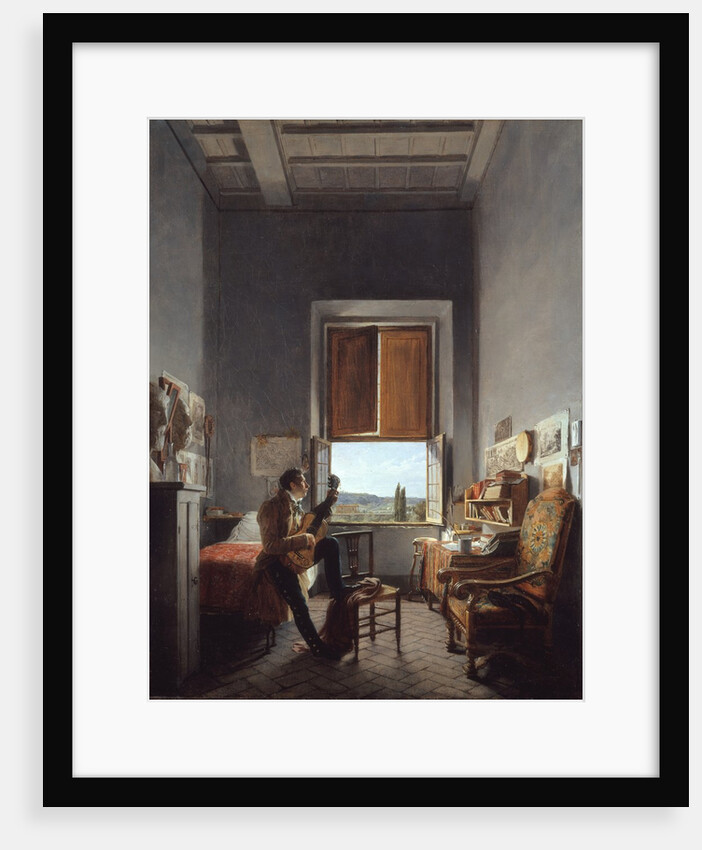 Léon Pallière in His Room at the Villa Medici, Rome, 1817 by Jean Alaux