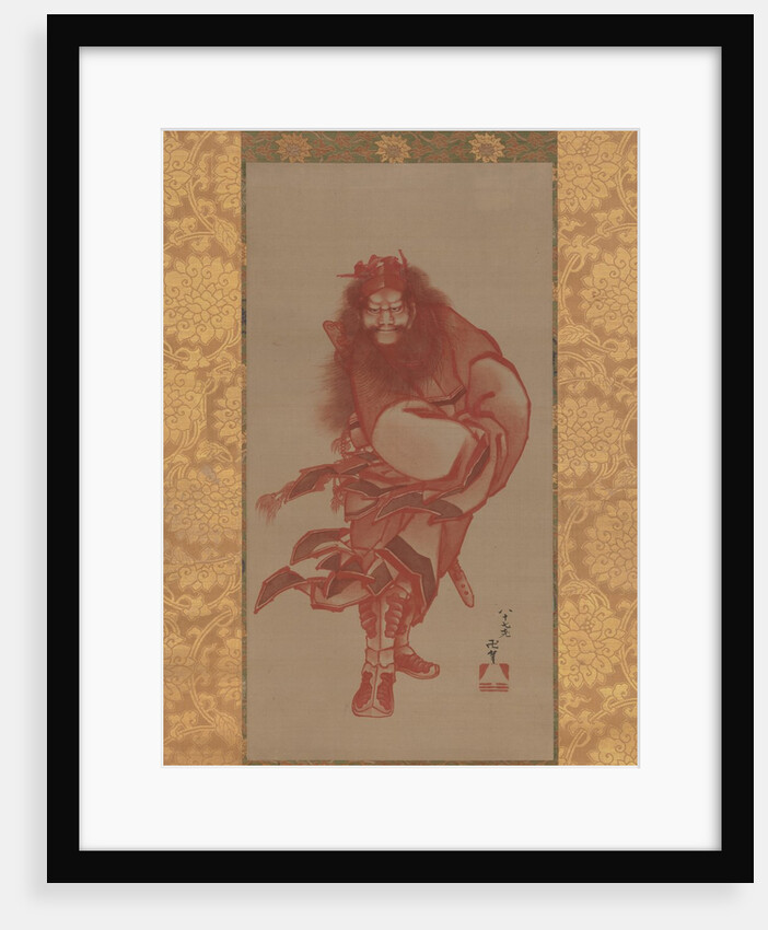 Red Shoki, the Demon Queller, dated 1847 by Hokusai