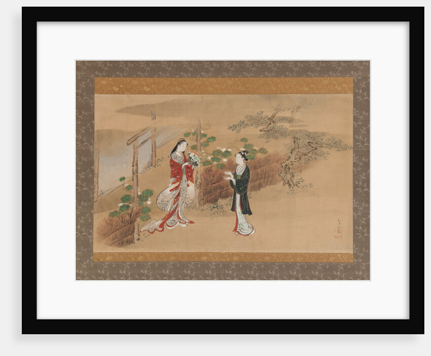 Evening Faces chapter from The Tale of Genji, 18th century by Kawamata Tsunemasa