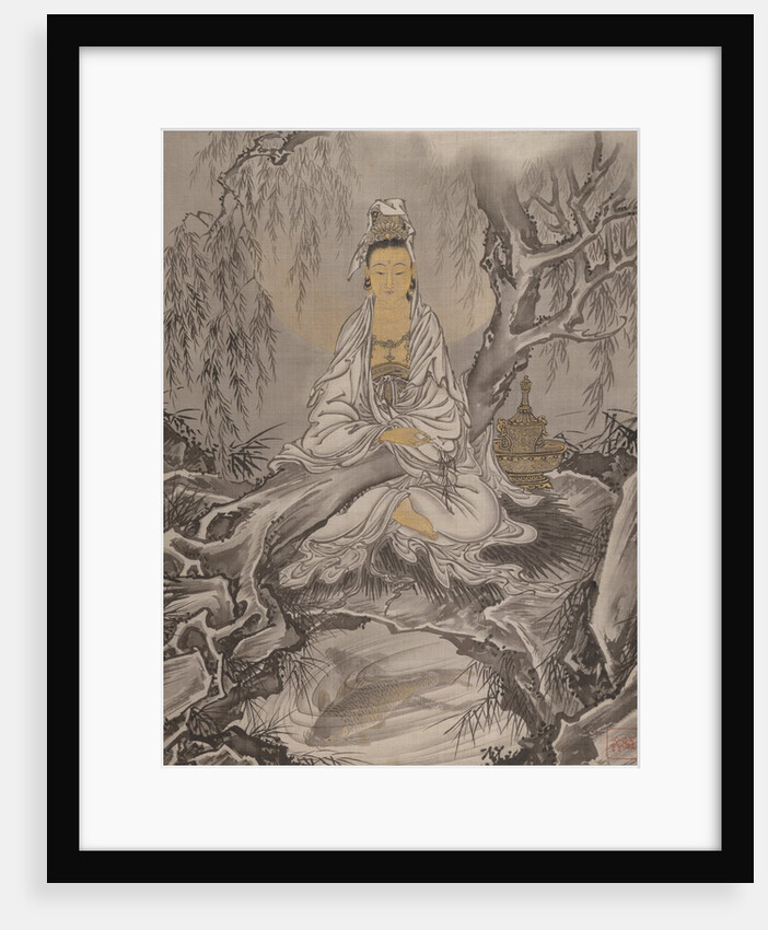 White-Robed Kannon , ca. 1887 by Kawanabe Kyosai
