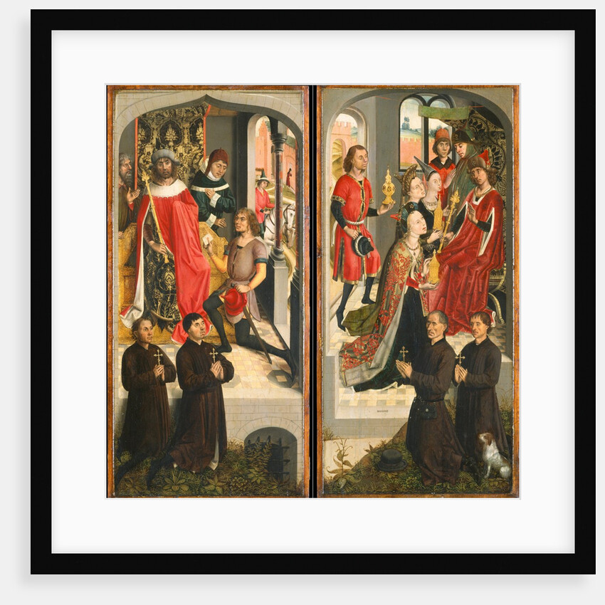 Abner's Messenger before David; The Queen of Sheba Bringing Gifts to Solomon…, ca. 1480 by Master of the Saint Barbara Legend