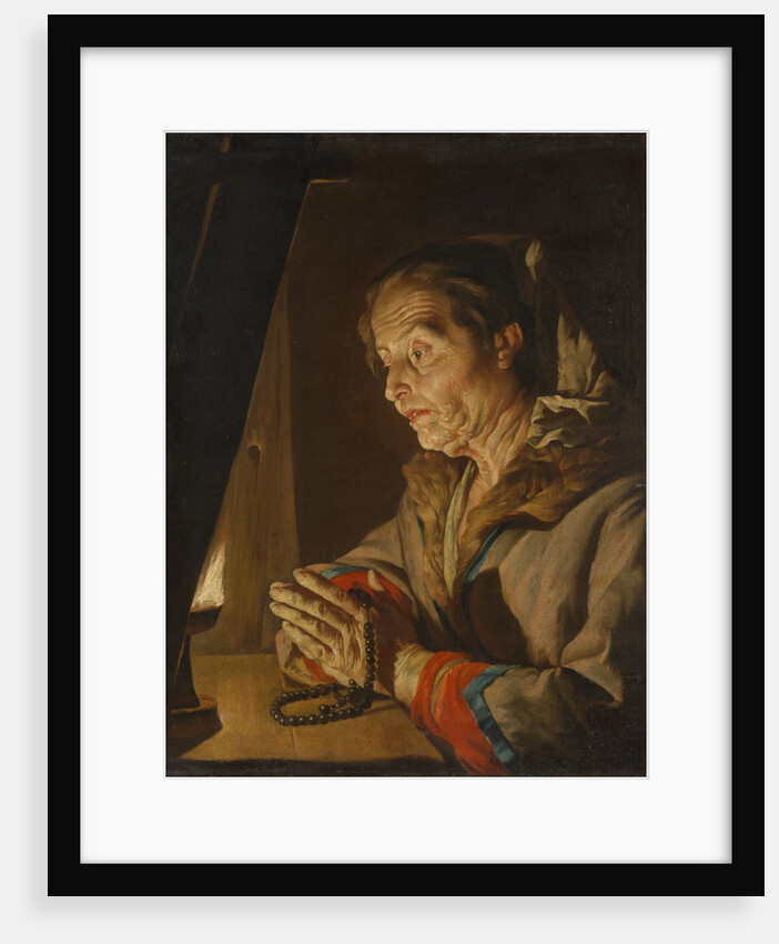 Old Woman Praying, late 1630s or early 1640s by Matthias Stomer