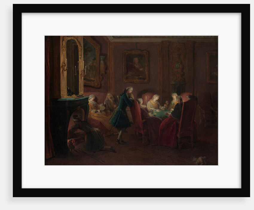 Card Players in a Drawing Room by Pierre Louis Dumesnil