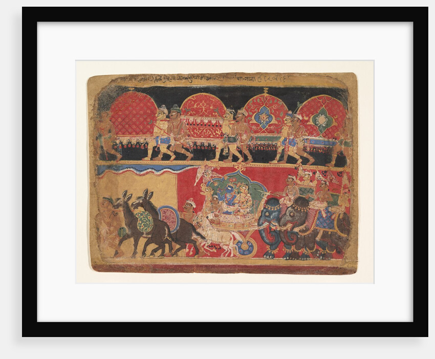 Krishna and the Kshatriya Maidens Proceed to Dvaraka…, ca. 1520-30 by Sa Nana