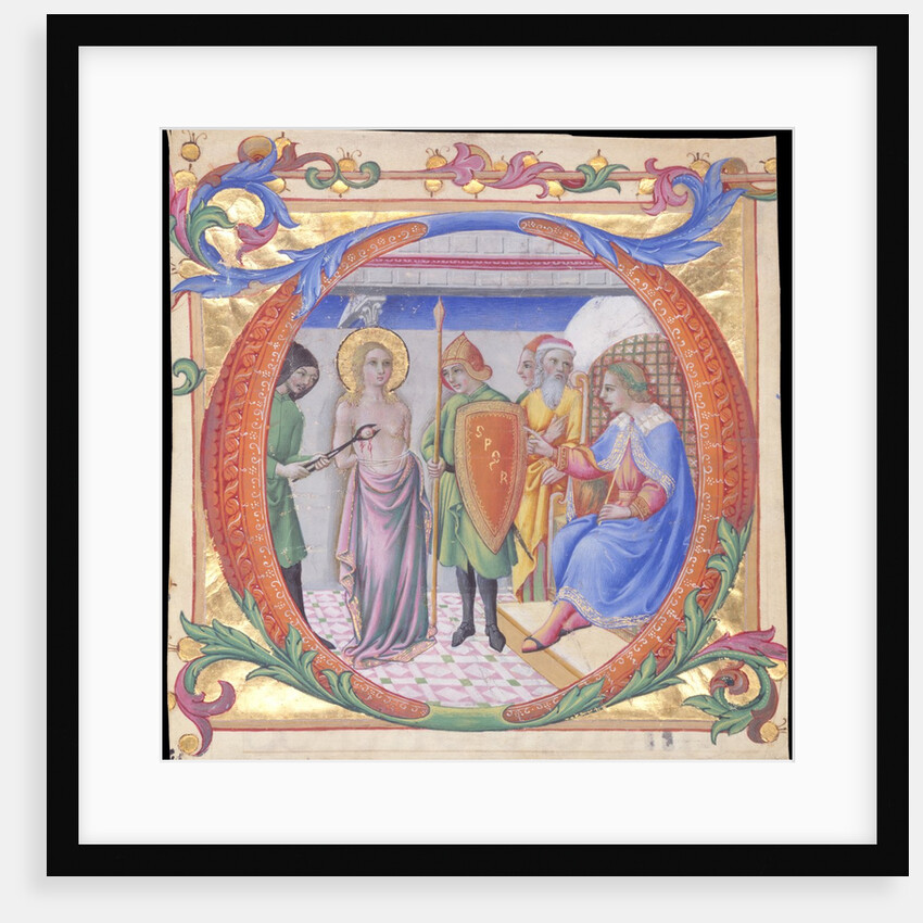 Martyrdom of Saint Agatha in an Initial D, ca. 1470-73 by Sano di Pietro
