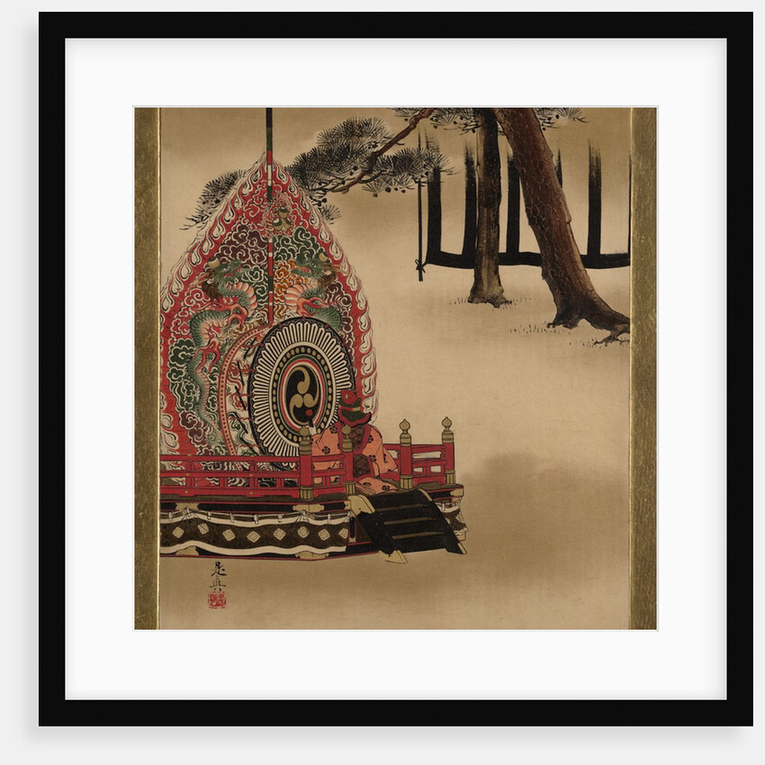 Lacquer Paintings of Various Subjects: Drum for Gagaku Dance, 1882 by Shibata Zeshin