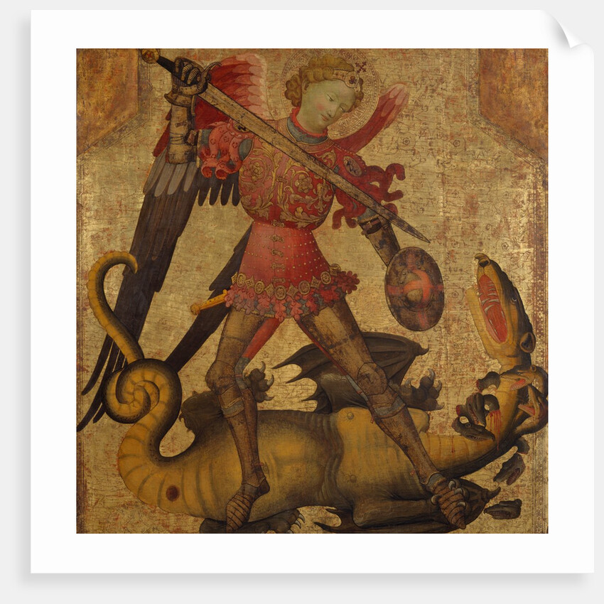 Saint Michael and the Dragon, ca. 1405 by Spanish Painter