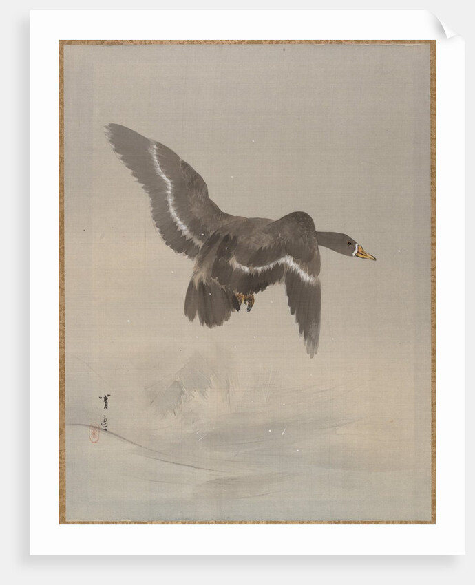 Flying Goose, ca. 1887 by Watanabe Seitei