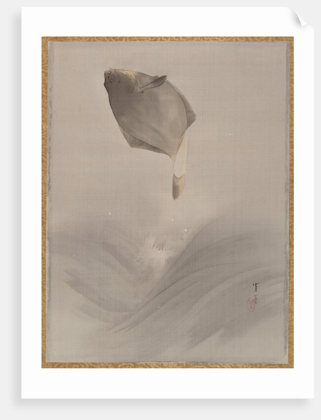 Jumping fish, ca. 1887 by Watanabe Seitei
