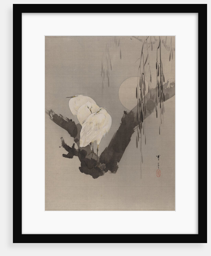 Egrets in a Tree at Night, ca. 1887 by Watanabe Seitei