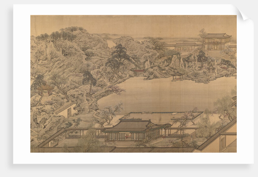 View of a Garden Villa, 18th century by After Yuan Jiang