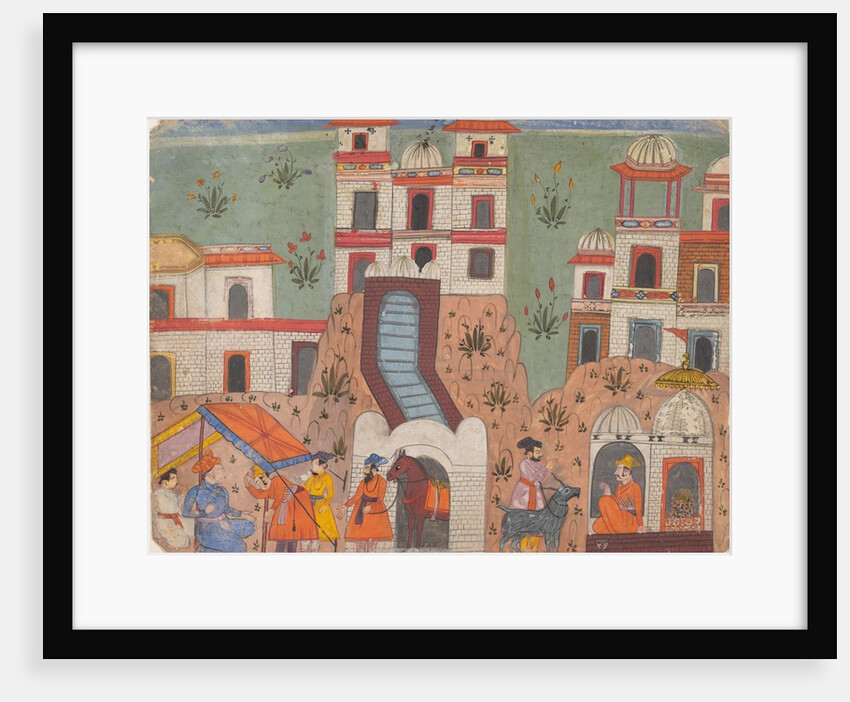 A Raja Receives Homage Outside the City…, from a Dispersed Manuscript, last quarter of 17th cent by Unknown