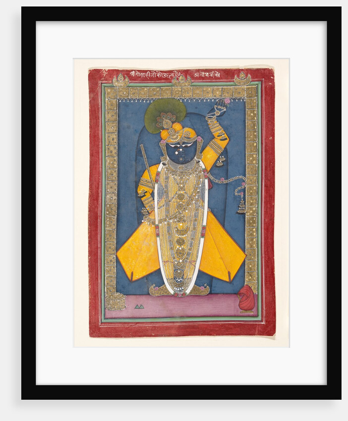 Krishna in the Form of Shri Nathji, ca. 1840 by Unknown