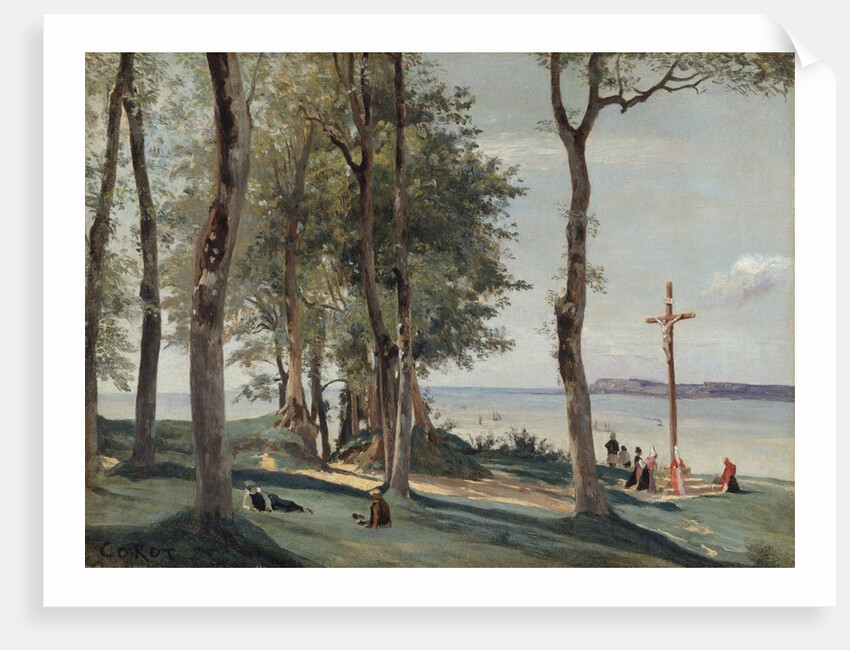Honfleur: Calvary, ca. 1830 by Jean-Baptiste-Camille Corot