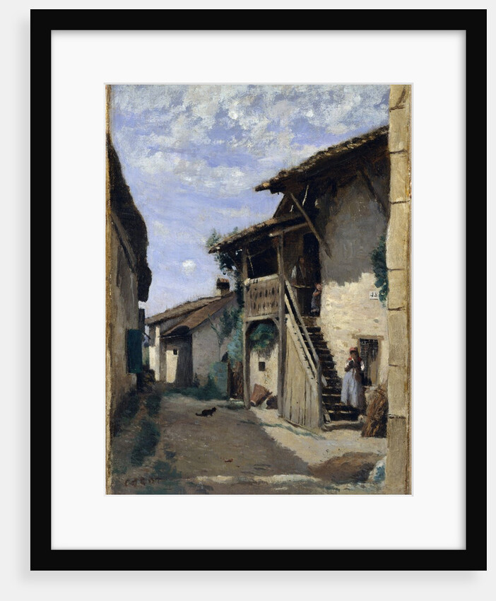 A Village Street: Dardagny, 1852, 1857, or 1863 by Jean-Baptiste-Camille Corot