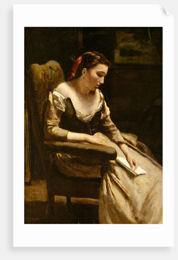 The Letter, ca. 1865 by Jean-Baptiste-Camille Corot