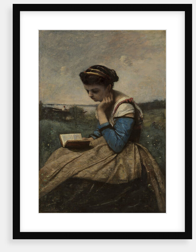 A Woman Reading, 1869 and 1870 by Jean-Baptiste-Camille Corot