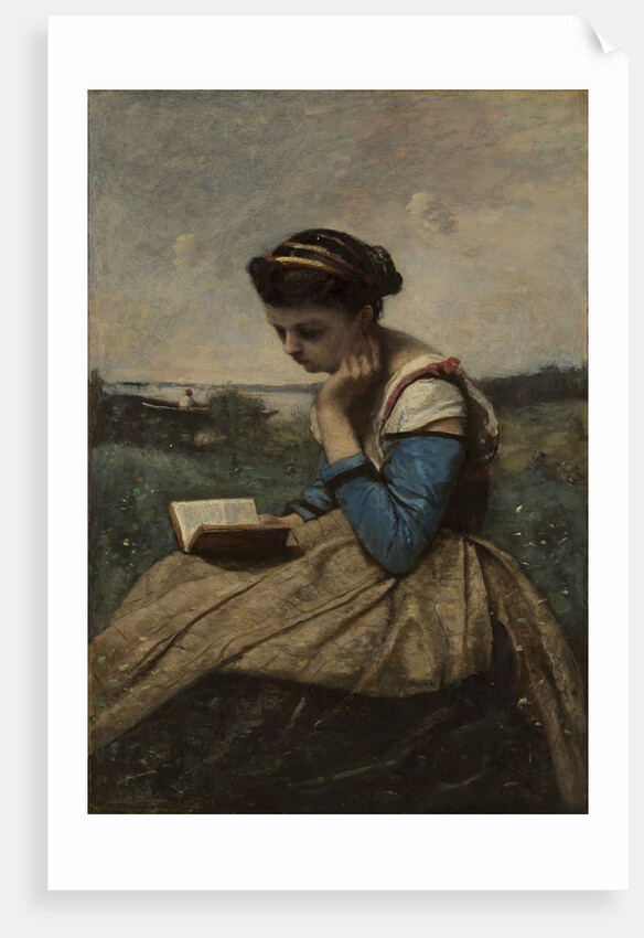 A Woman Reading, 1869 and 1870 by Jean-Baptiste-Camille Corot