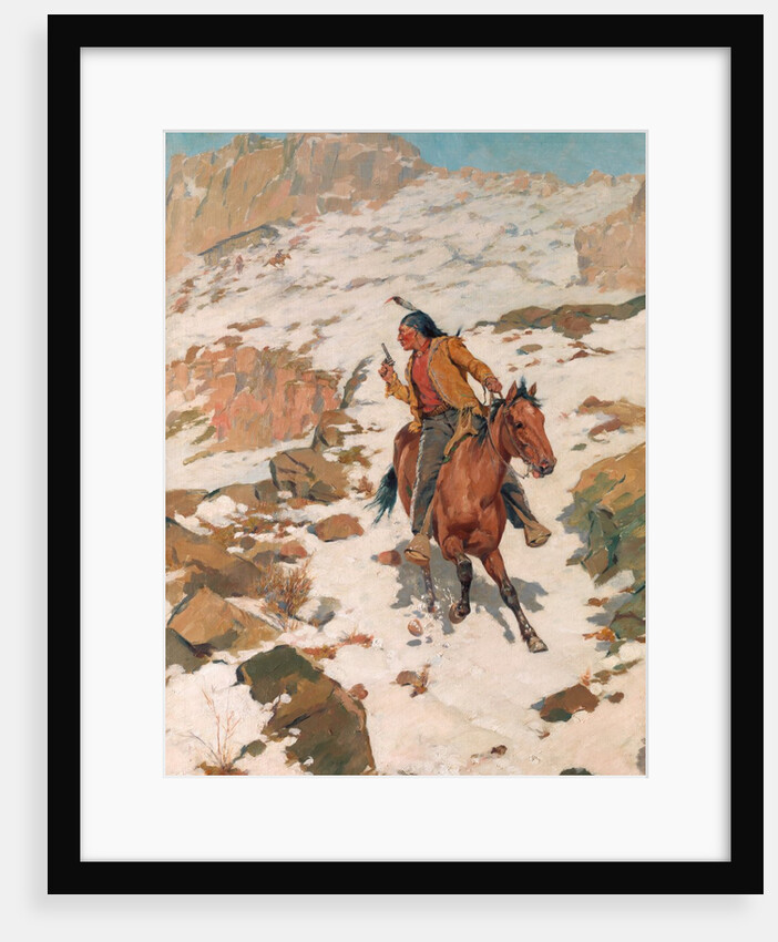 In Hot Pursuit, After 1900 by Charles Schreyvogel