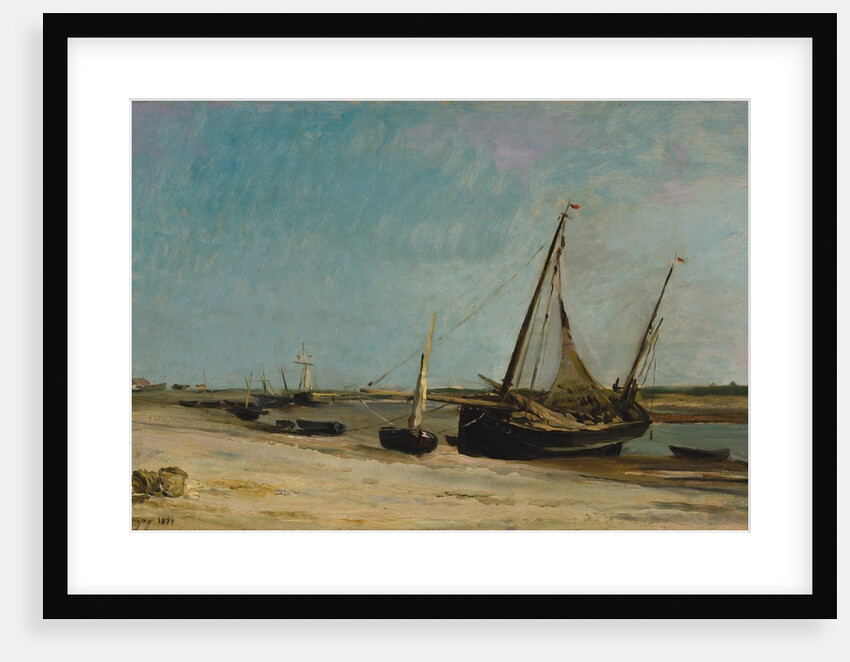 Boats on the Seacoast at Étaples, 1871 by Charles Francois Daubigny