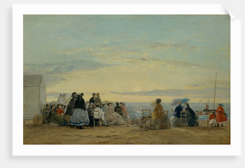 On the Beach, Sunset, 1865 by Eugene Louis Boudin