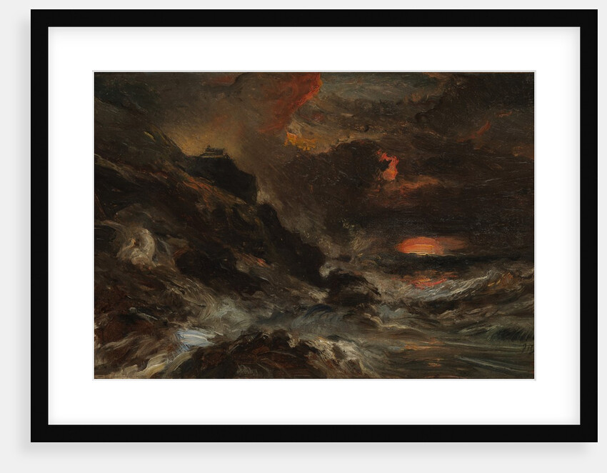 A Storm off the Normandy Coast, probably 1850s by Eugene Isabey