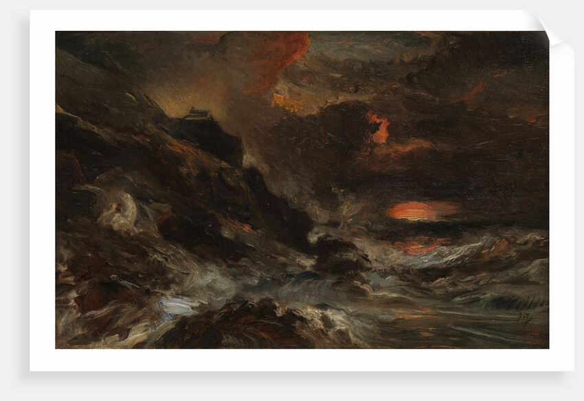 A Storm off the Normandy Coast, probably 1850s by Eugene Isabey