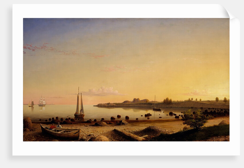 Stage Fort across Gloucester Harbor, 1862 by Fitz Hugh Lane