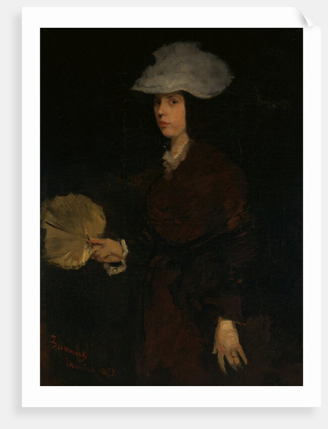 Lady with Fan, 1873 by Frank Duveneck