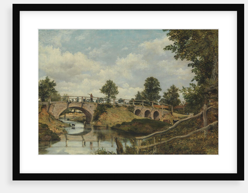 An Old Bridge at Hendon, Middlesex, ca. 1828 by Frederick W Watts