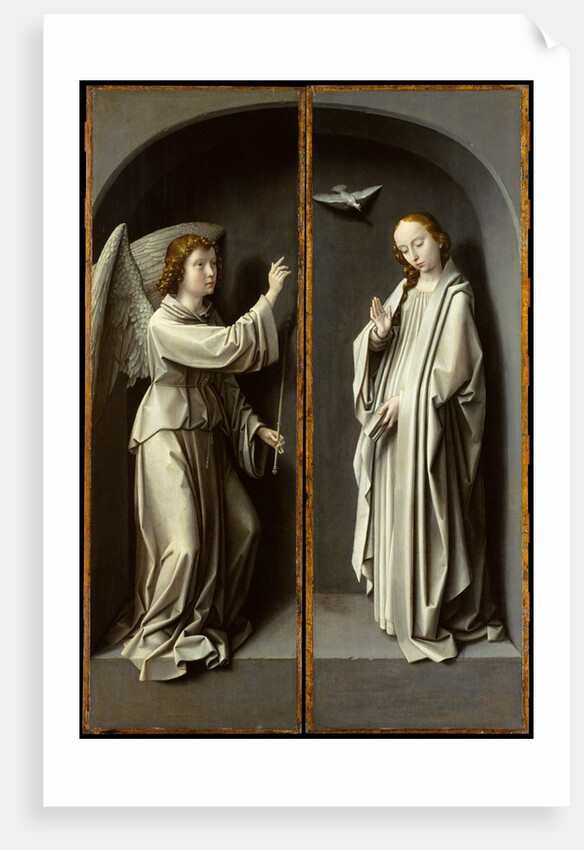 Archangel Gabriel; The Virgin Annunciate, ca. 1510 by Gerard David