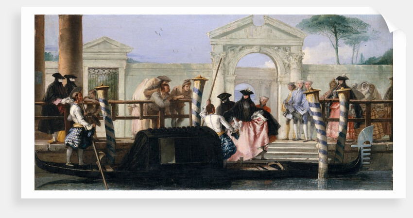 The Departure of the Gondola, mid-1760s by Giovanni Domenico Tiepolo