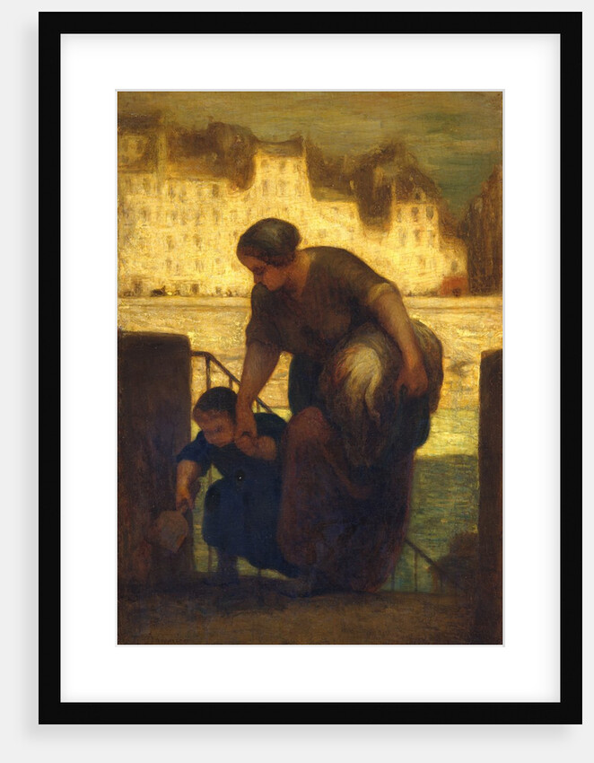 The Laundress, 186[3?] by Honore Daumier