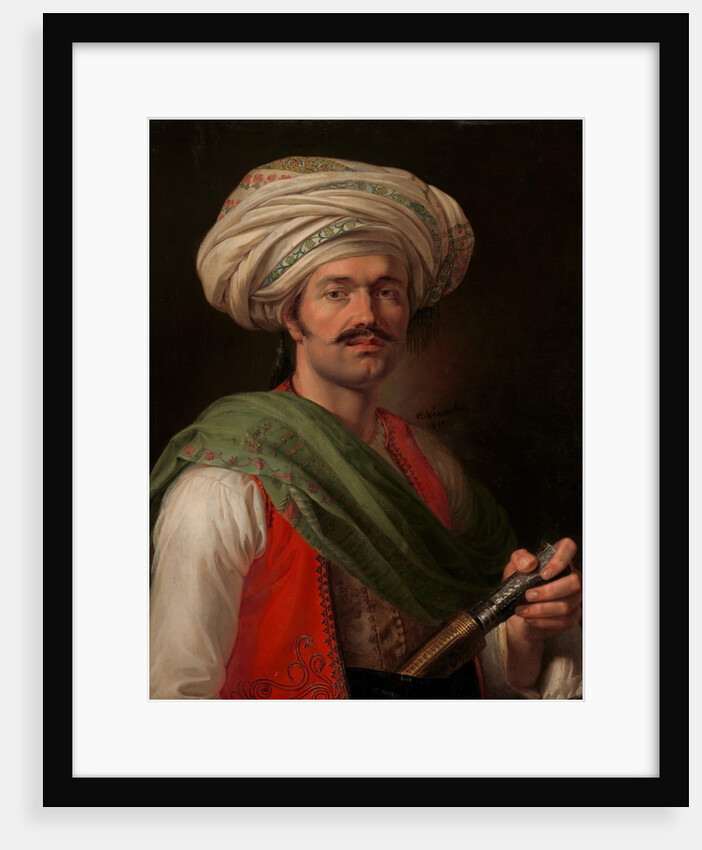 Portrait of a Mameluke, Said to Be Roustam Raza, 1810 by Émile Jean-Horace Vernet