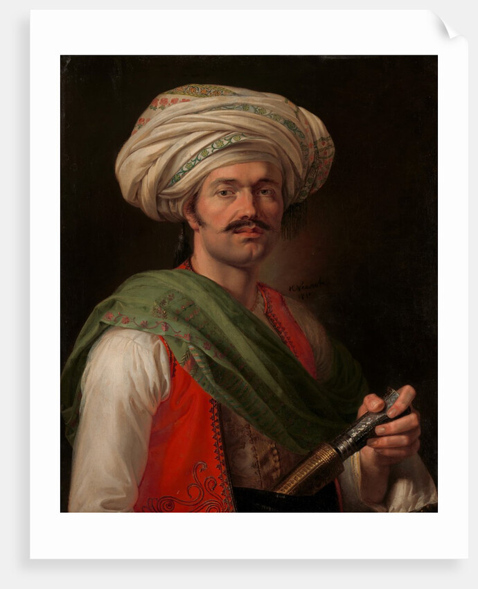Portrait of a Mameluke, Said to Be Roustam Raza, 1810 by Émile Jean-Horace Vernet