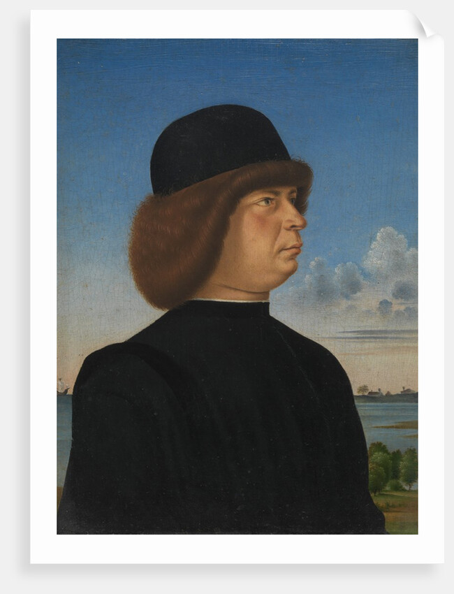 Portrait of Alvise Contarini; A Tethered Roebuck, ca. 1485-95 by Jacometto Veneziano