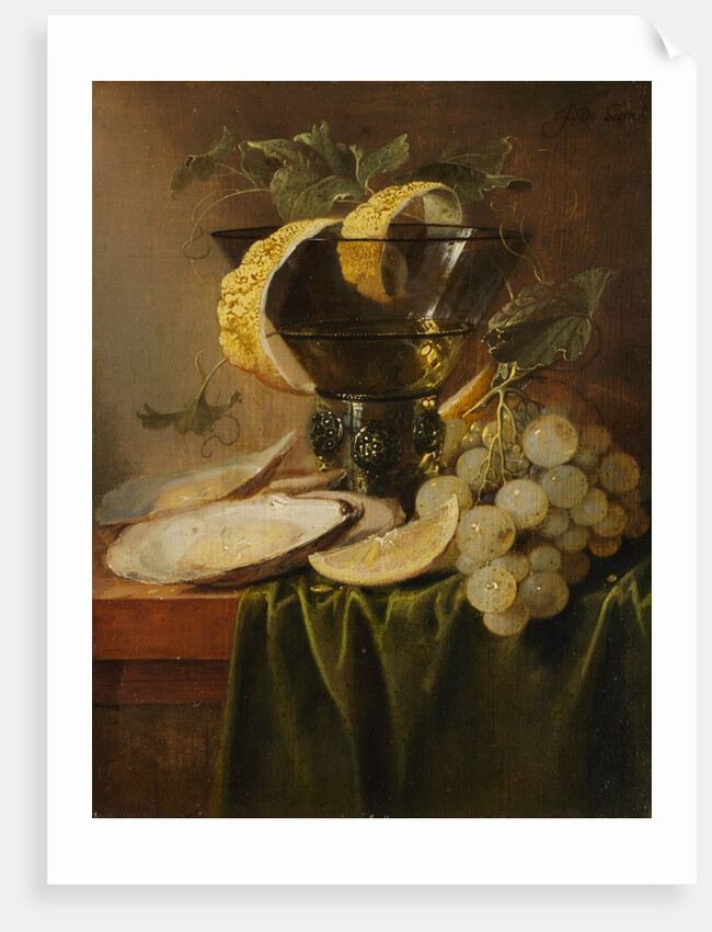 Still Life with a Glass and Oysters, ca. 1640 by Jan Davidsz de Heem