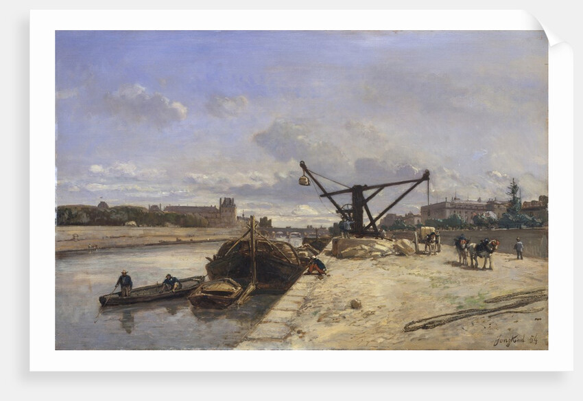 View from the Quai d'Orsay, 1854 by Johan Barthold Jongkind