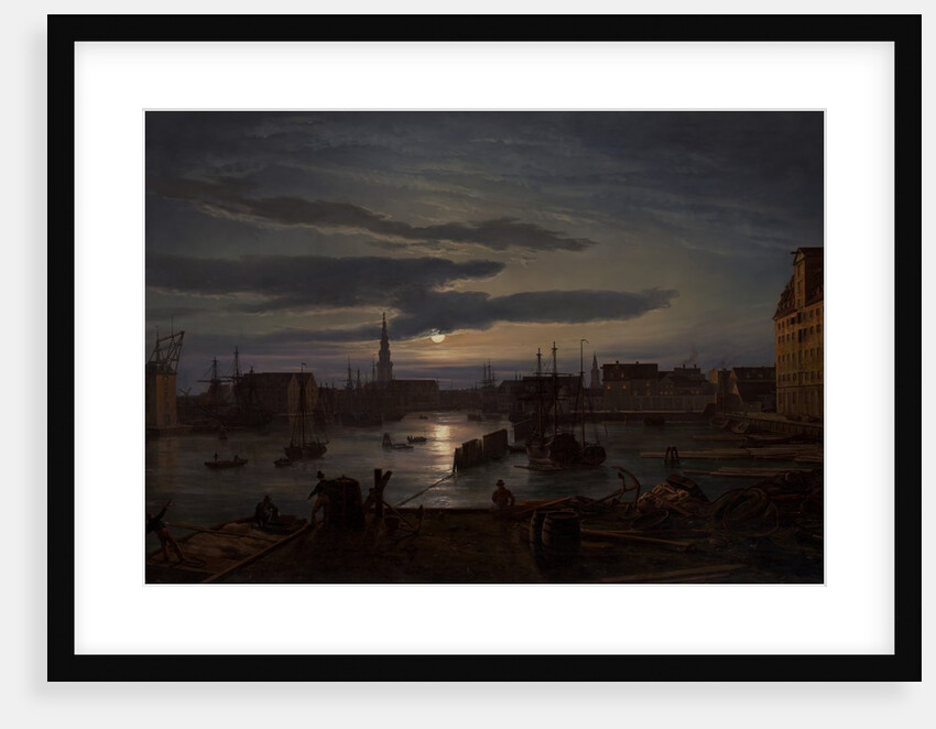 Copenhagen Harbor by Moonlight, 1846 by Johan Christian Dahl