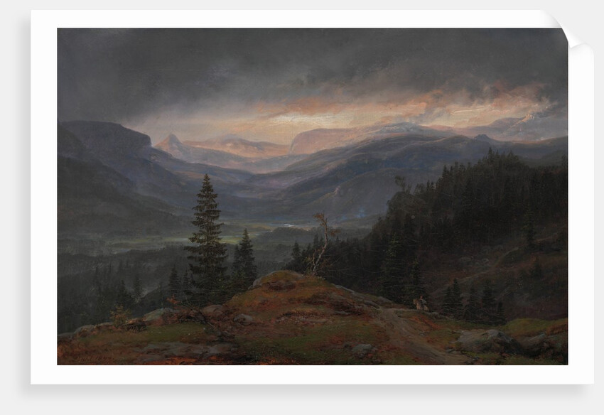 View over Hallingdal, 1844 by Johan Christian Dahl