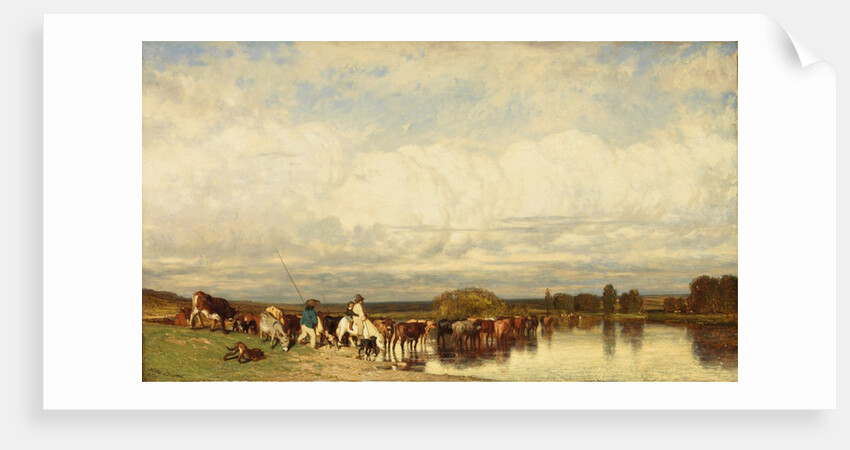 Cows Crossing a Ford, 1836 by Jules Dupré
