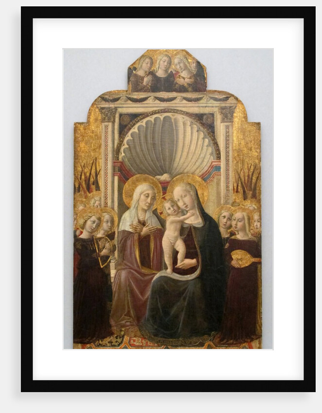 Saint Anne and the Virgin and Child Enthroned with Angels, ca. 1458-61 by Niccolò da Foligno