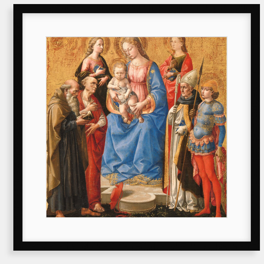 Madonna and Child with Six Saints, late 1440s by Pesello Peselli