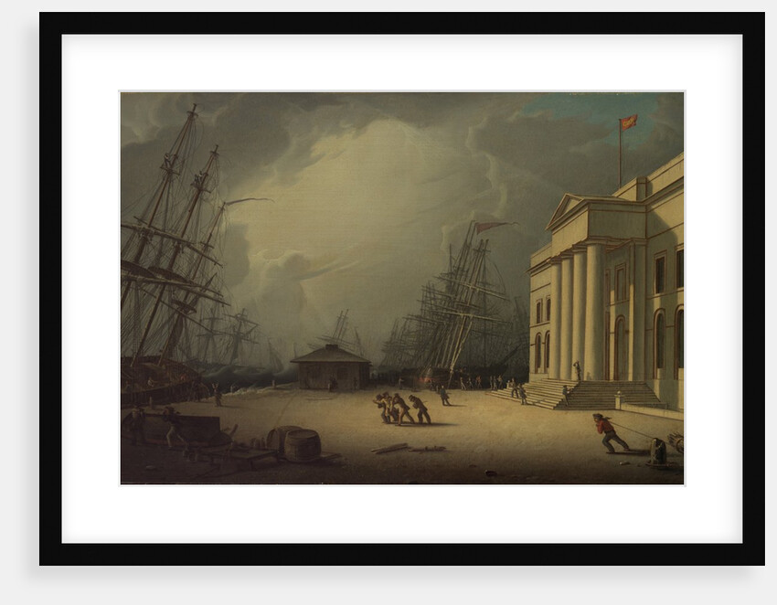 The Custom House at Greenock, Scotland, 1828 by Robert Salmon