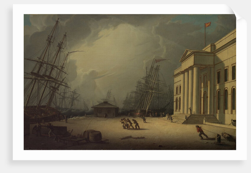 The Custom House at Greenock, Scotland, 1828 by Robert Salmon