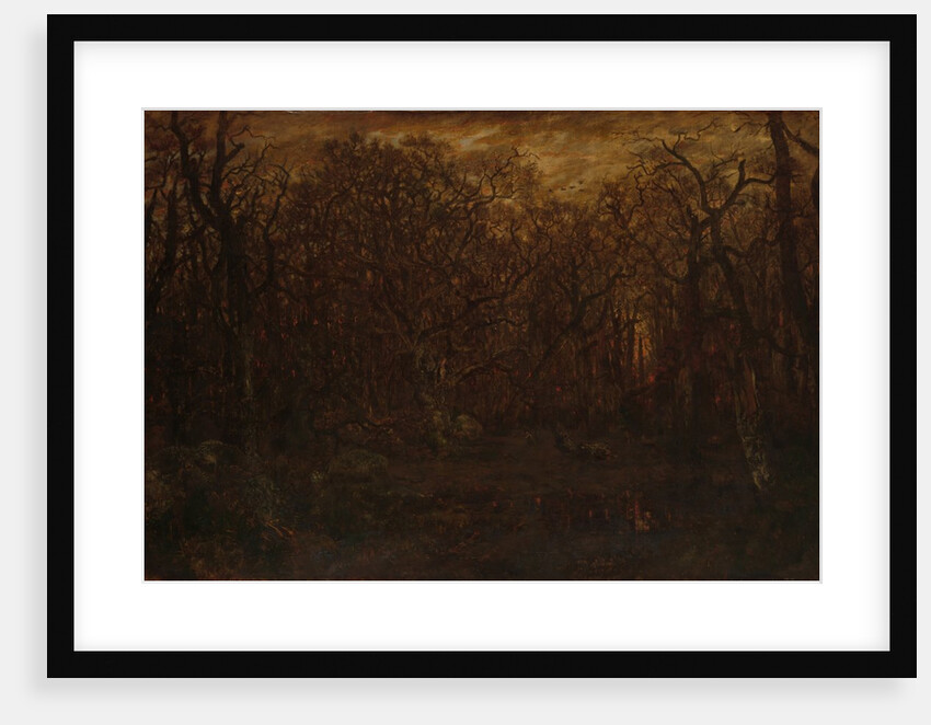 The Forest in Winter at Sunset, ca. 1846-67 by Theodore Rousseau