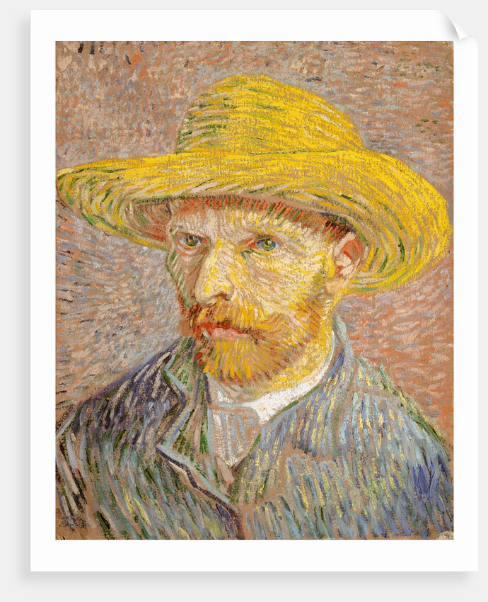 Self-Portrait with a Straw Hat, 1887 by Vincent van Gogh