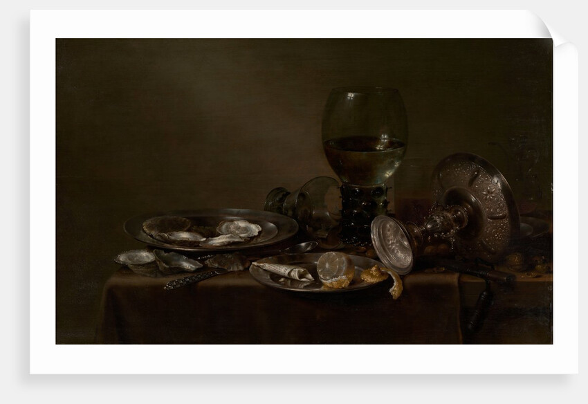 Still Life with Oysters, a Silver Tazza, and Glassware, 1635 by Willem Claesz Heda